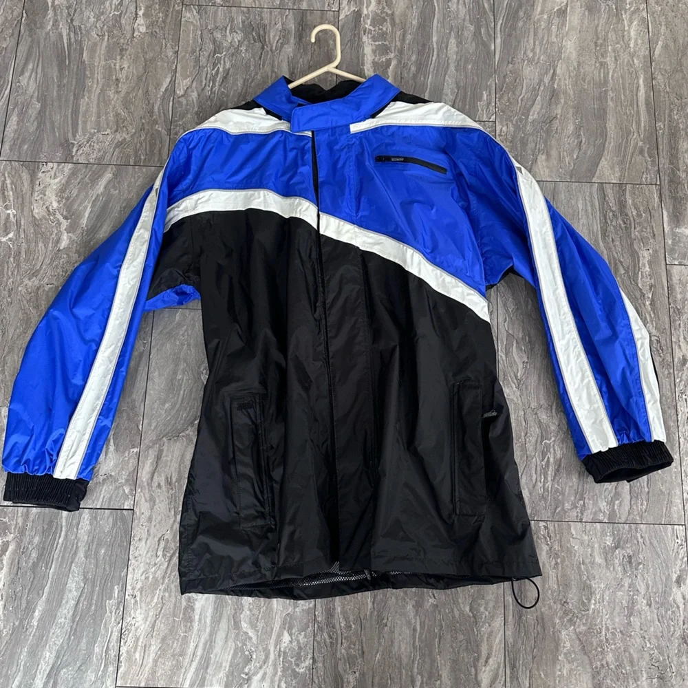 Tourmaster‎ Defender Windbreaker Blue motorcycle  Rain Jacket Waterproof 2XL